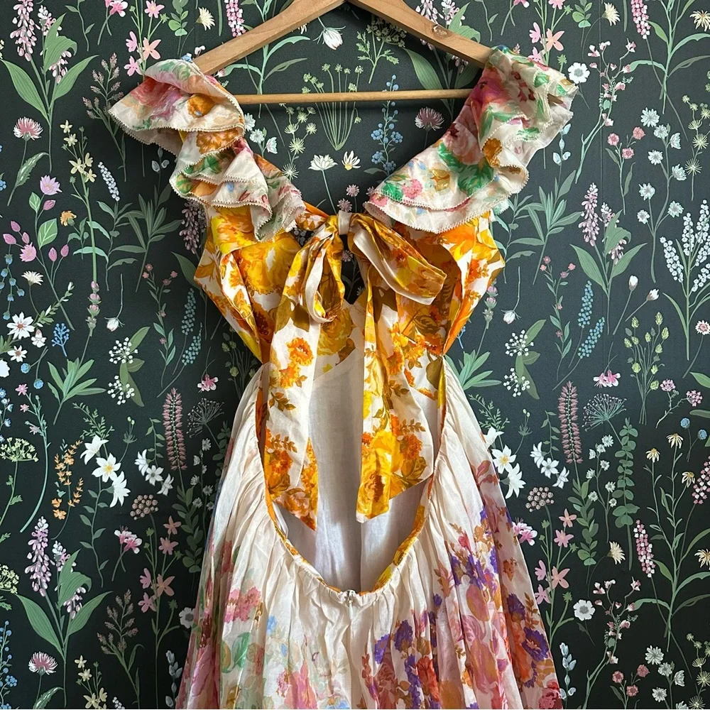Raie Zimmermann Open Back Floral Dress - Picture 6 of 12